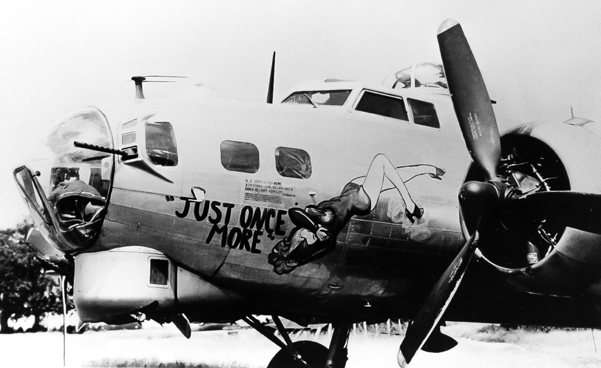 B 17 Gunship 10 Boeing B17 Flying Fortress "Just Once More" Wings Tracks Guns