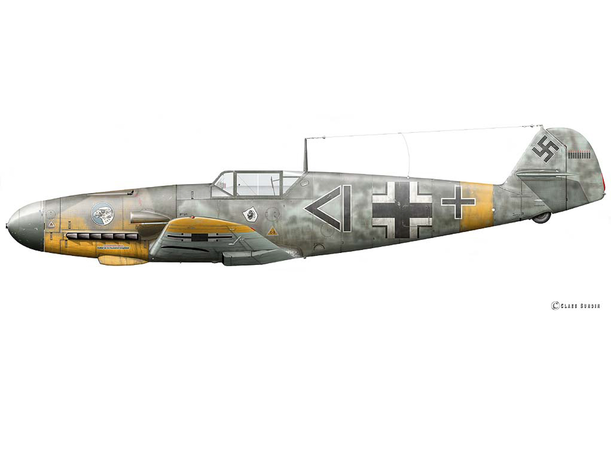 Bf 109F-4 - Black Chevron Bar - W.Nr. 150748